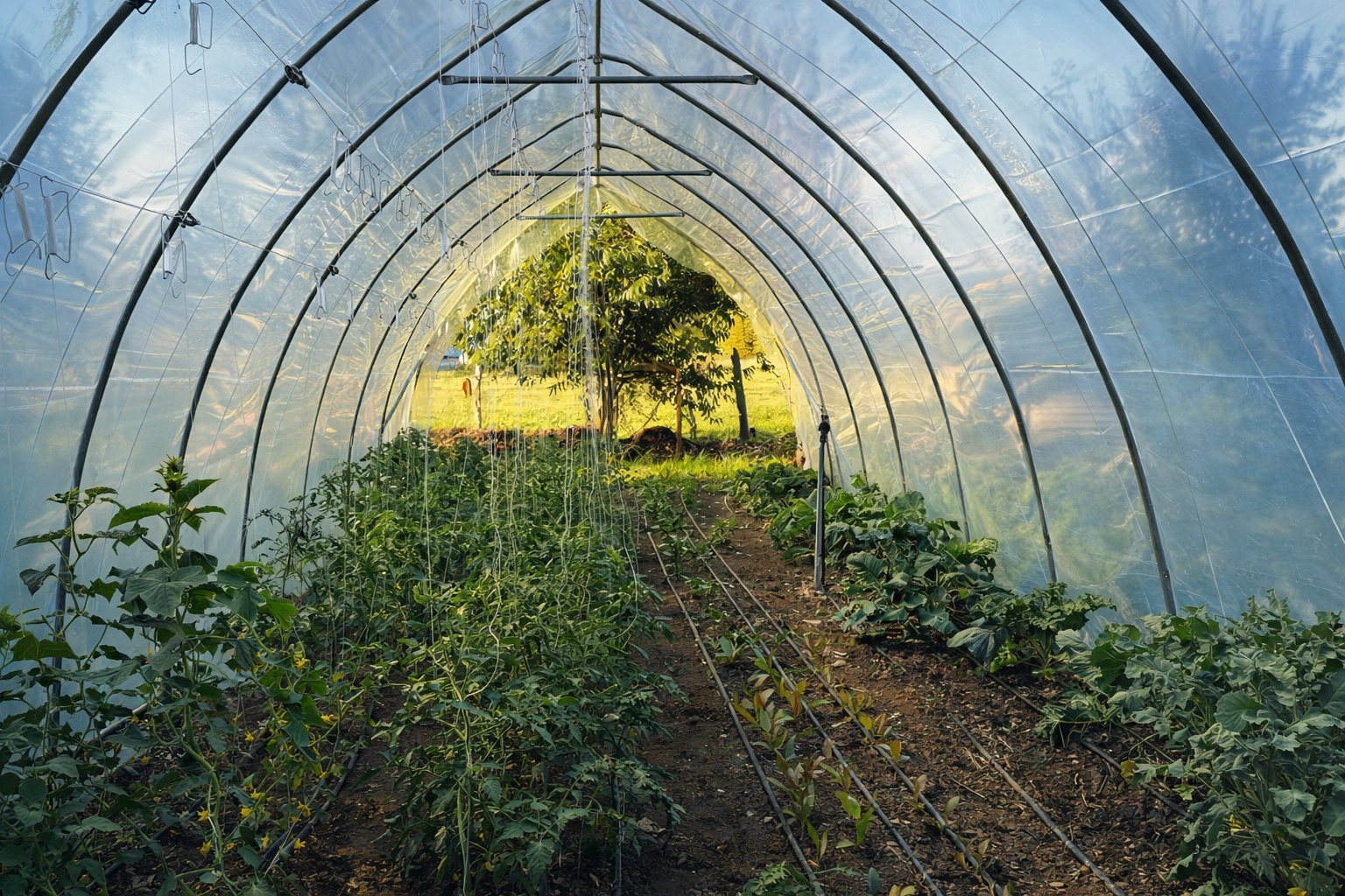 Vista de invernadero y espacio productivo 3